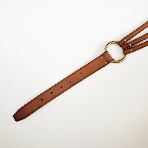Frye Genuine Leather Cawgirl Vestern Bohemian Brown Belt Sz L 34DC836 NWT main image 13